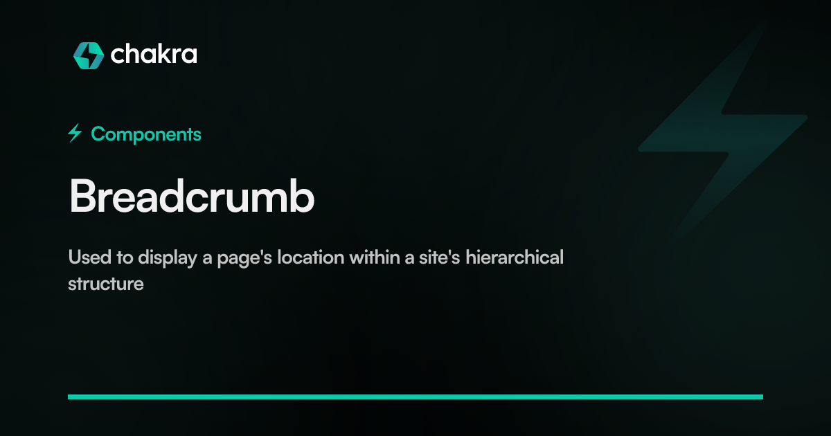 Breadcrumb | Chakra UI
