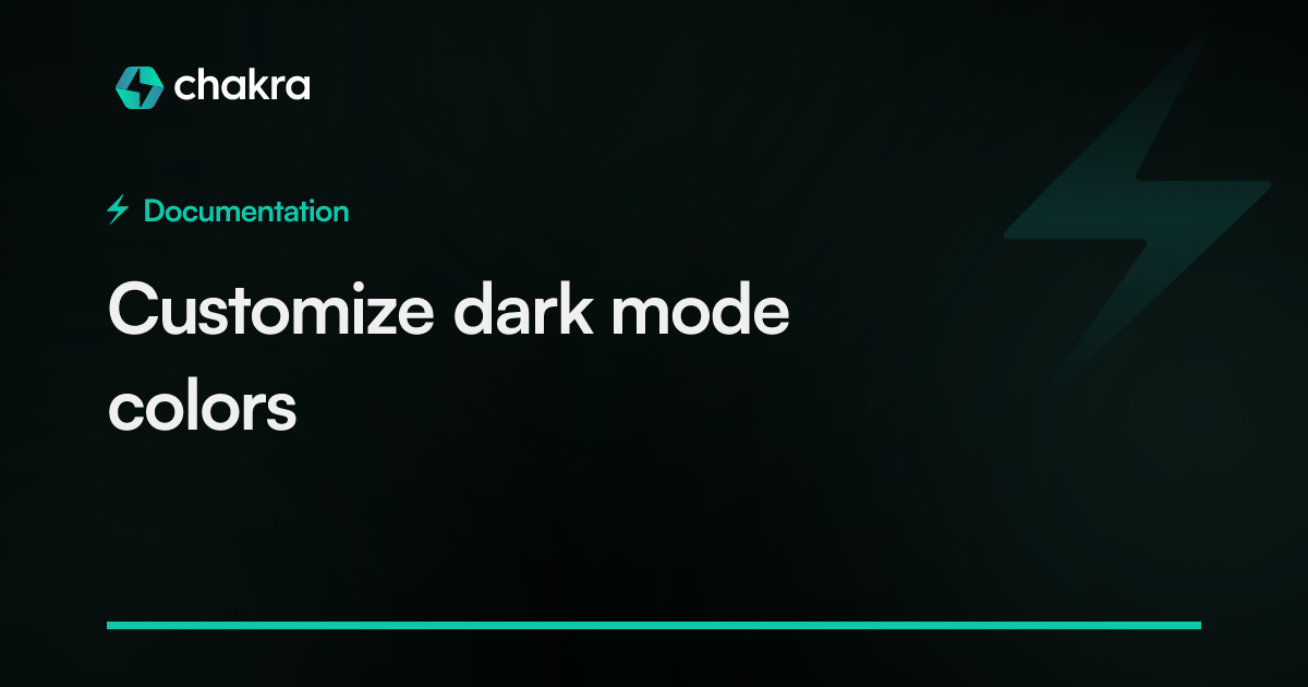 Customize dark mode colors | Chakra UI 中文网